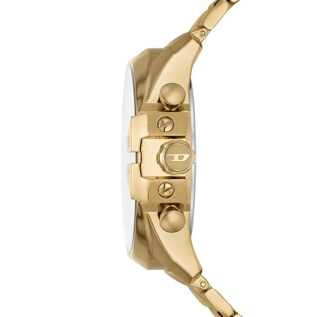 Montre chronographe homme diesel mega chief or acier doré – chronographes