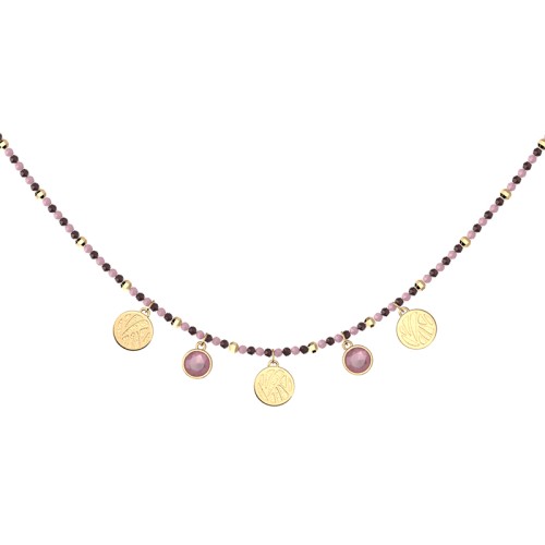 Collier Femme LES CADETTES EIVISSA PAMPILLES Laiton Doré