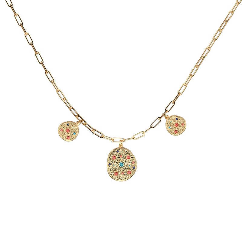 Collier femme les cadettes estrella laiton doré - plus-de-colliers-femmes - edora