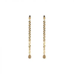 Boucles d'oreilles pendantes femme les cadettes radieuse laiton doré - pendantes - edora - 0