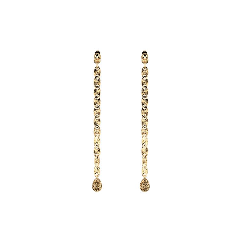 Boucles d'oreilles pendantes femme les cadettes radieuse laiton doré - pendantes - edora