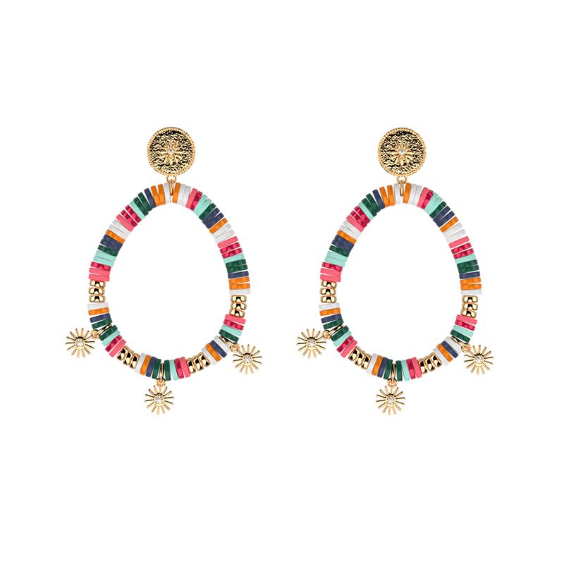 Créoles femme les cadettes baya pampilles laiton doré - creoles - edora