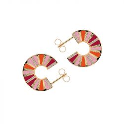 Créoles femme les cadettes sunrise laiton doré - creoles - edora - 1