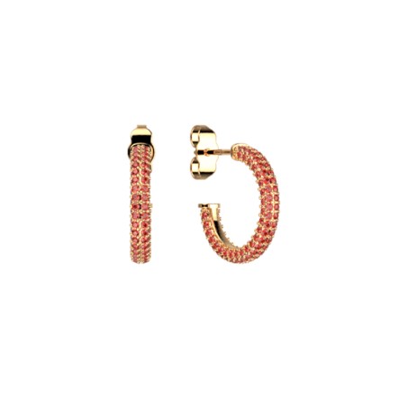 Créoles femme les cadettes chica rouge laiton doré – créoles