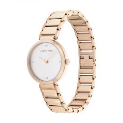Montre femme calvin klein minimalist t acier doré rose 25200140 - analogiques - edora - 1