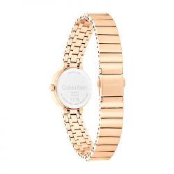 Montre femme calvin klein timeless acier doré rose 25200417 - analogiques - edora - 2