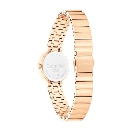 Montre femme calvin klein timeless acier doré rose 25200417 – analogiques