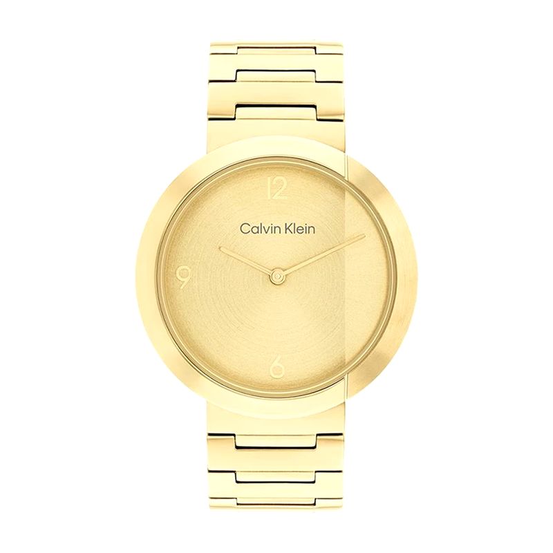 Montre femme calvin klein timeless acier doré 25200290 - analogiques - edora
