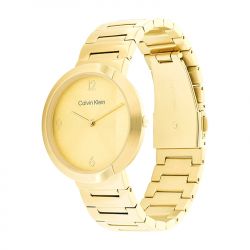 Montre femme calvin klein timeless acier doré 25200290 - analogiques - edora - 1