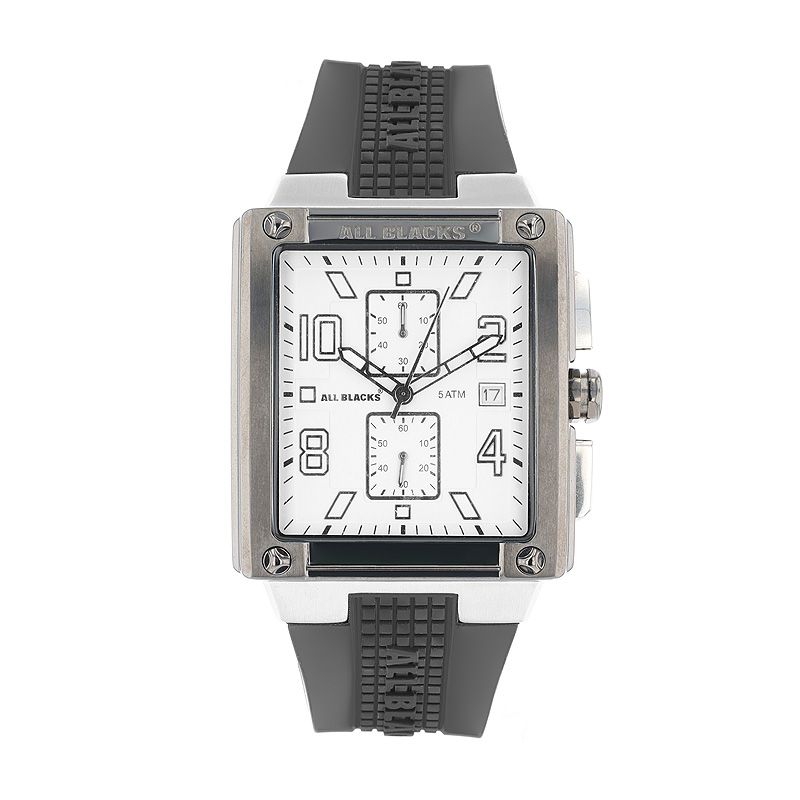 Montre homme all blacks blanc silicone noir - analogiques - edora