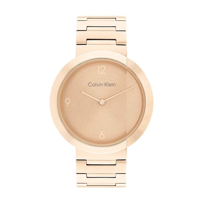 Montre femme calvin klein eccentric acier doré rose - analogiques - edora