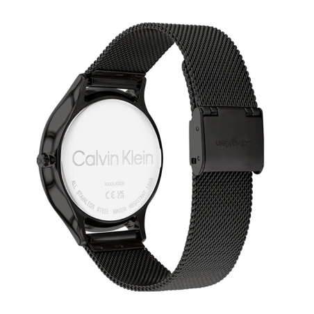 Montre femme calvin klein timeless acier noir 25200004 – analogiques