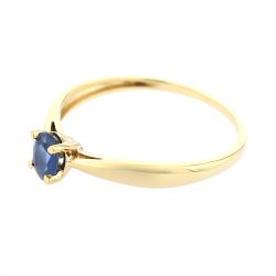 Bague femme solitaire edora or 750/1000 jaune et saphir edoc85023 - solitaires - edora - 1