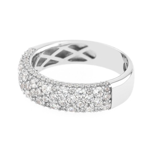 Bague Femme EDORA OR 375/1000 Blanc Oxyde de Zirconium