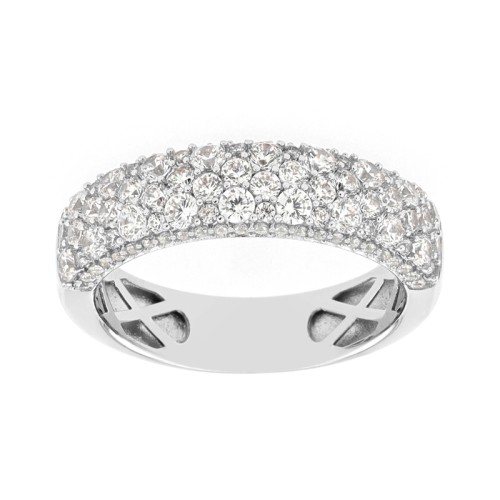 Bague Femme EDORA OR 375/1000 Blanc Oxyde de Zirconium