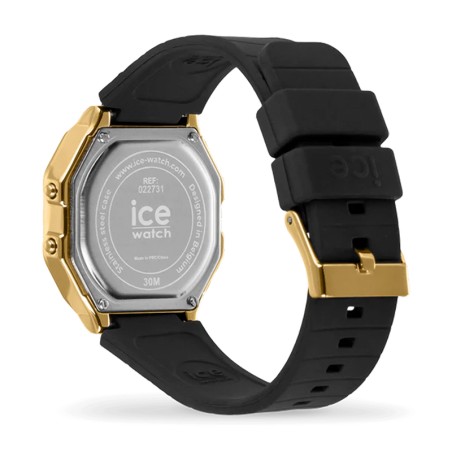 Montre digitale femme s ice watch digit retro black gold silicone noir – digitales