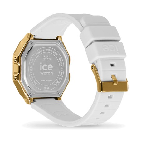 Montre digitale femme s ice watch digit retro metal gold silicone blanc – digitales