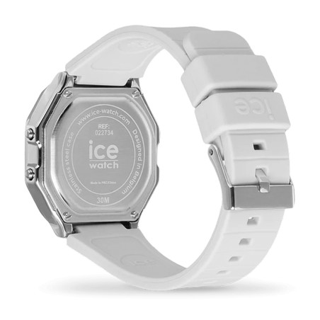 Montre digitale femme s ice watch digit retro metal silver silicone blanc – digitales