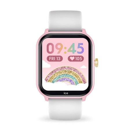 Montre connectée enfant s ice watch smart junior 2.0 pink white silicone blanc – junior