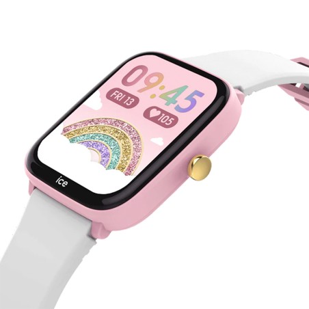 Montre connectée enfant s ice watch smart junior 2.0 pink white silicone blanc – junior