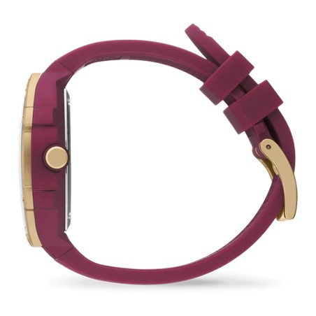 Montre femme ice watch boliday gold burgundy silicone rose – analogiques
