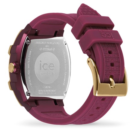 Montre femme ice watch boliday gold burgundy silicone rose – analogiques