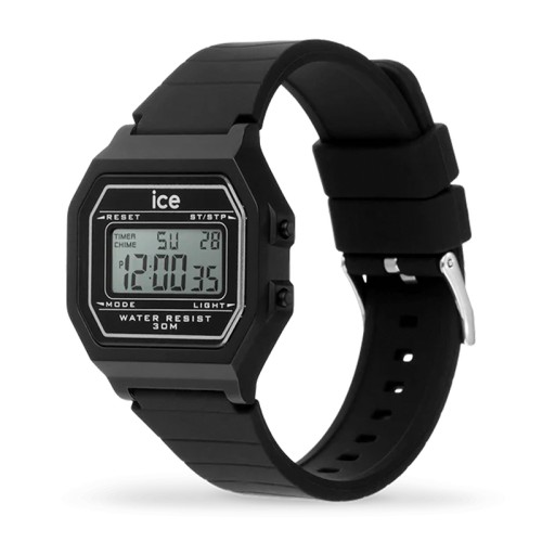 Montre Digitale Femme S ICE WATCH DIGIT RETRO BLACK Silicone Noir