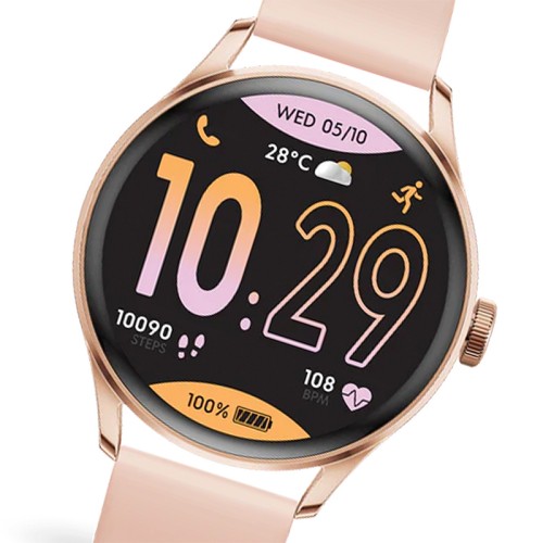Montre connectée femme s ice watch smart two 1.20 rose-gold nude ...