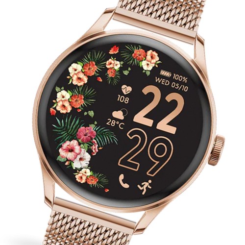 Montre Connectée Femme S ICE WATCH SMART TWO 1.20 ROSE-GOLD NUDE Acier Inoxydable Doré Rose