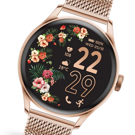 Montre Connectée Femme S ICE WATCH SMART TWO 1.20 ROSE-GOLD NUDE Acier Inoxydable Doré Rose