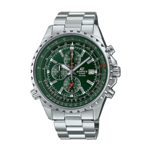 Montre Chronographe Homme CASIO EDIFICE CHRONO VERT Acier Argenté