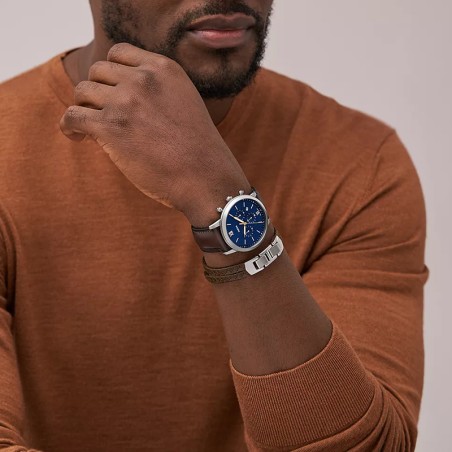 Coffret montre homme neutra chronographe cuir marron fs6018set – montres homme