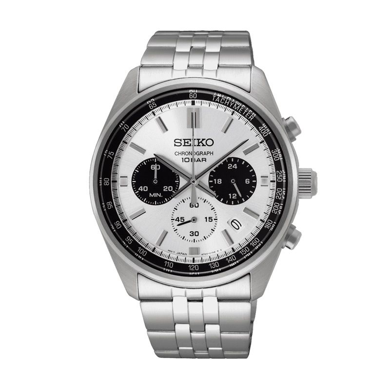 Montre homme chronographe seiko acier argenté ssb425p1 - accueil - edora