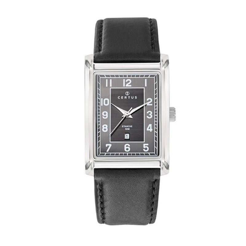 Montre homme analogique certus cuir noir 611271 - montres-homme - edora