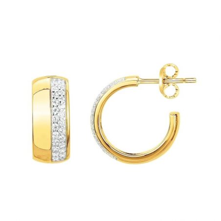 Creoles femme: créoles argent, or 18 carats & créoles or blanc - boucles-d-oreilles-femme - edora