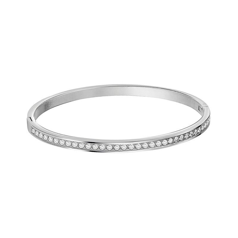 Bracelet femme jonc guess  acier argenté et oxydes jubb02248jwrhs - joncs - edora