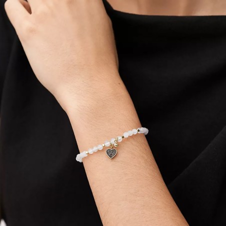 Bracelet femme fossil acier doré et quartz rose ja6922710 – bracelets femme