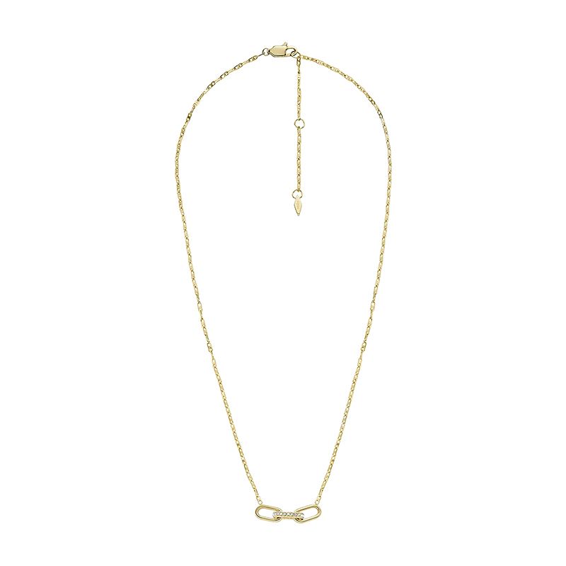 Collier femme fossil heritage d-link acier doré jf04523710 - colliers-femme - edora