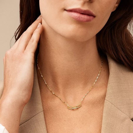 Collier femme fossil heritage d-link acier doré jf04523710 – colliers femme