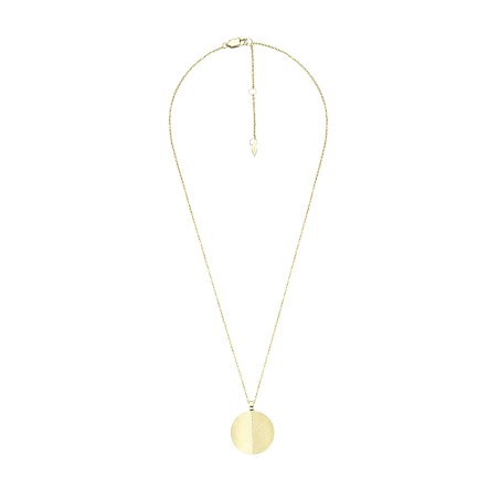 Collier femme fossil harlow linear texture acier doré jf04534710 – colliers femme