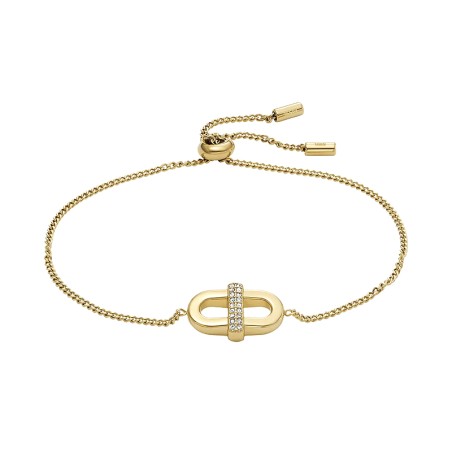 Bracelet femme fossil heritage d-link acier doré et brillants jf04584710 – bracelets femme