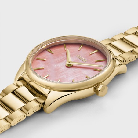 Montre femme cluse féroce mini acier doré cw11709 – montres femme