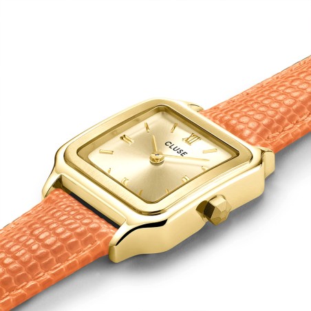 Montre femme cluse gracieuse petite cuir orange cw11808 – montres femme