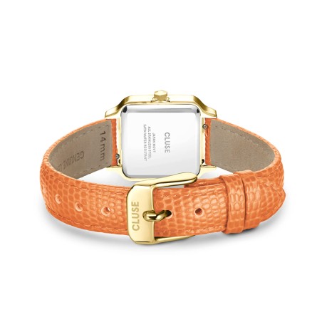 Montre femme cluse gracieuse petite cuir orange cw11808 – montres femme