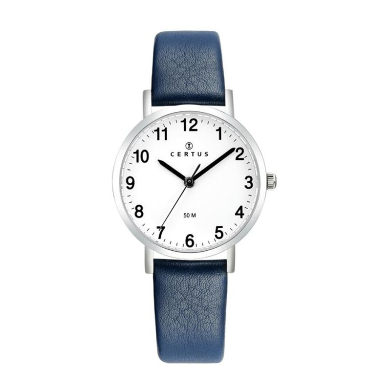 Montre femme certus acier cuir bleu 644445 - montres-femme - edora