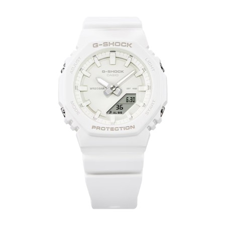 Montre femme anadigitale casio g-shocks silicone blanche gma-p2100-7aer – montres femme