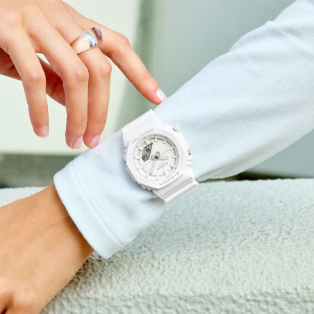 Montre femme anadigitale casio g-shocks silicone blanche gma-p2100-7aer – montres femme