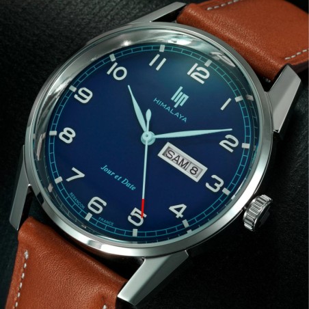 Montre homme lip himalaya 40mm cuir marron 671705 – montre vintage homme casio