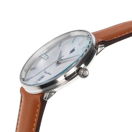 Montre femme lip dauphine 38mm cuir marron 671422 – montres françaises