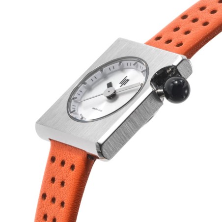 Montre femme lip 2000 mini square cuir orange 671192 – montres françaises